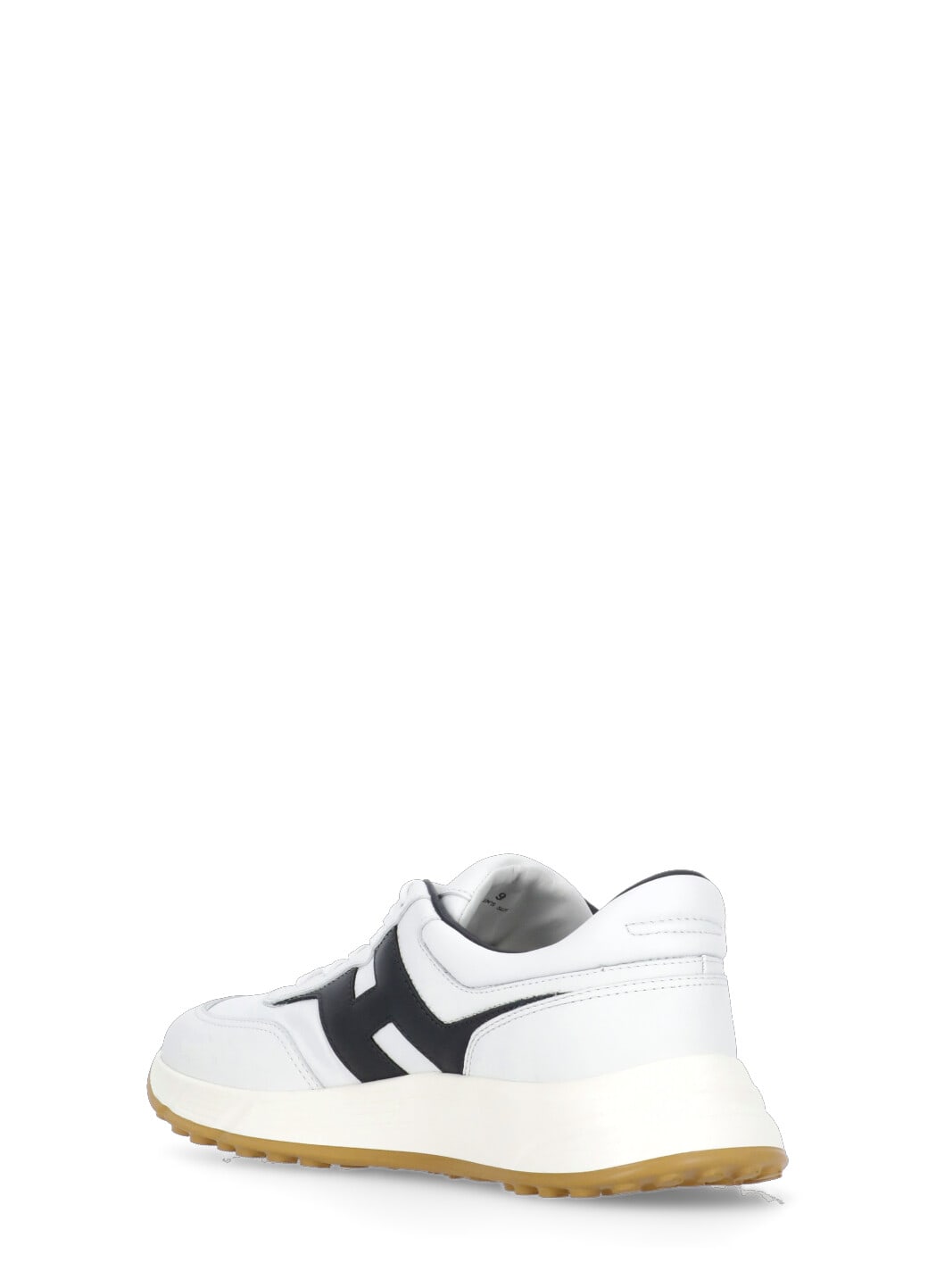 Hogan Lightweight Sneaker With Contrast Panel And Rubber Sole In White