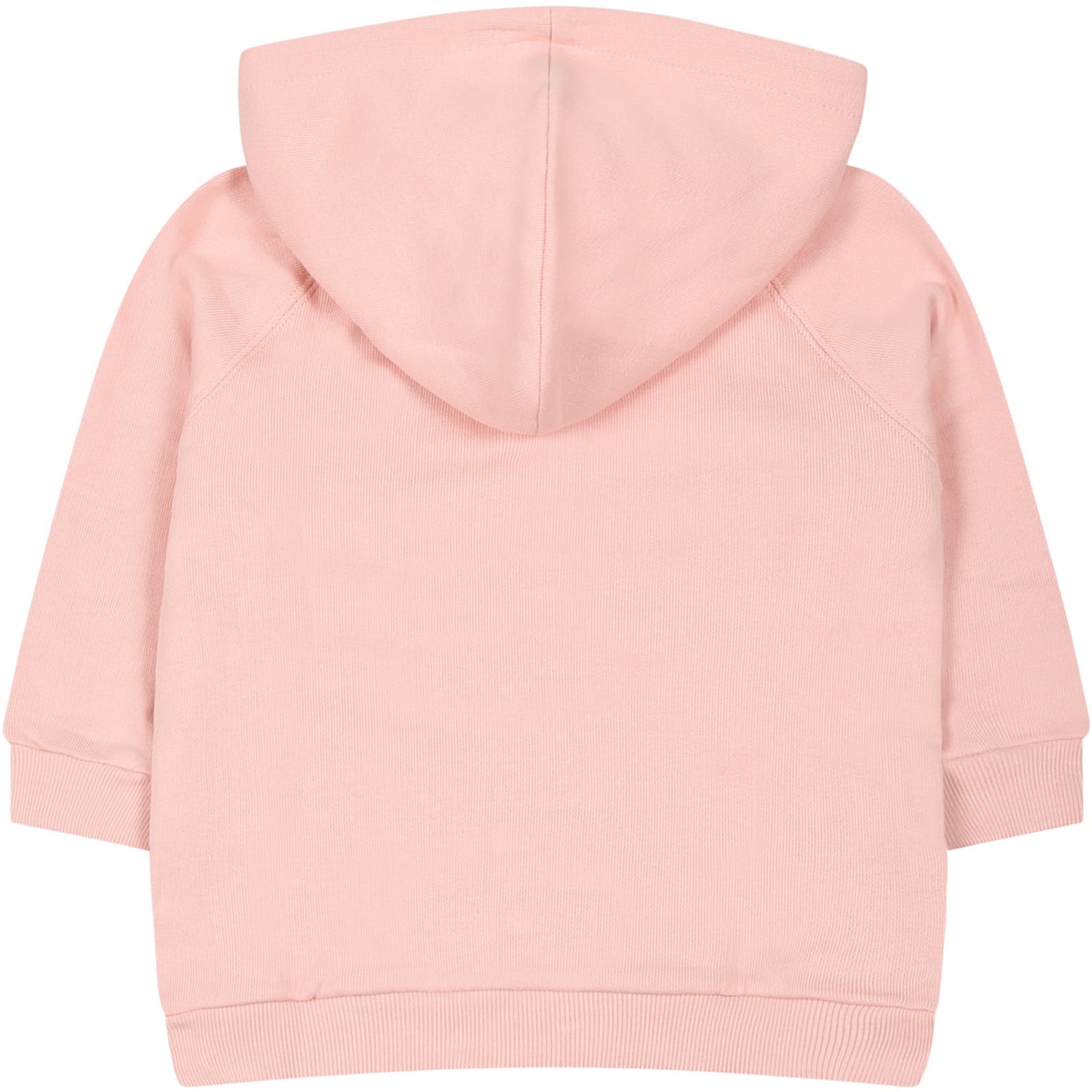 Shop Gucci Pink Sweatshirt For Baby Girl With Interlocking Gg