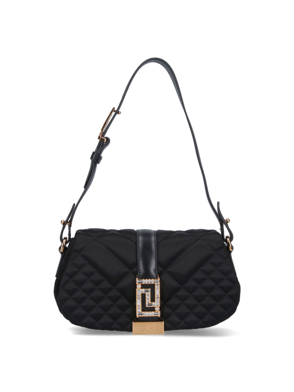 Shop Versace Mini Bag Greca Goddess In Black
