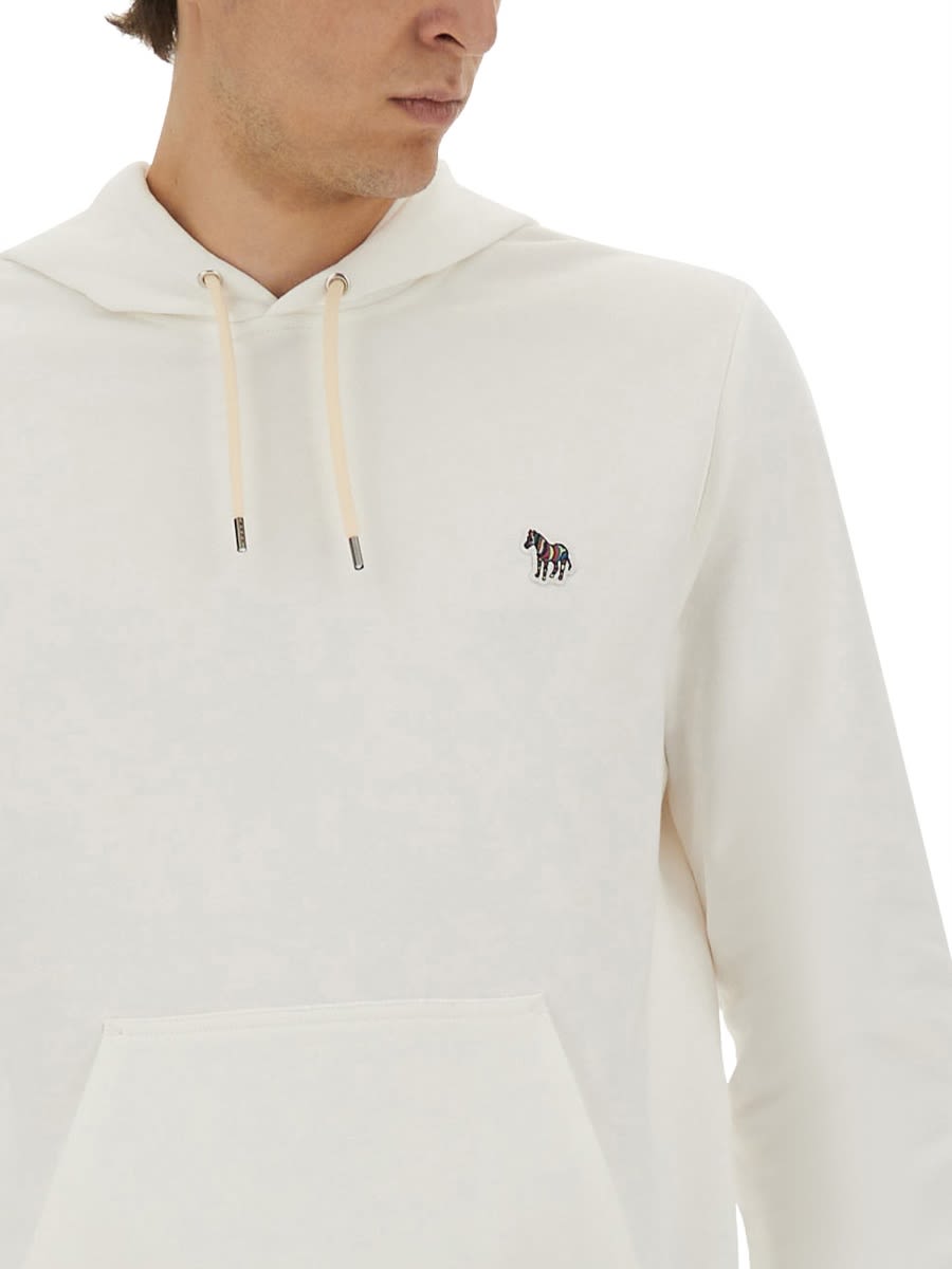 Ps By Paul Smith Ps Paul Smith Zebra Patch Hoodie In White