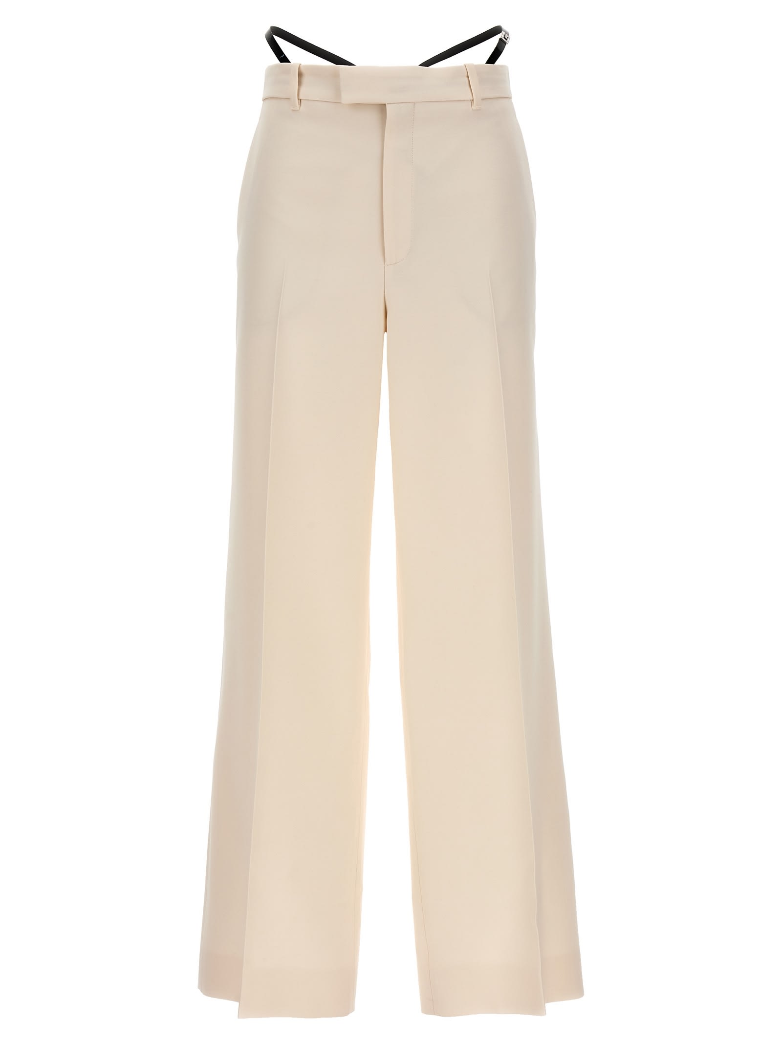 Shop Gucci Cady Trousers In White