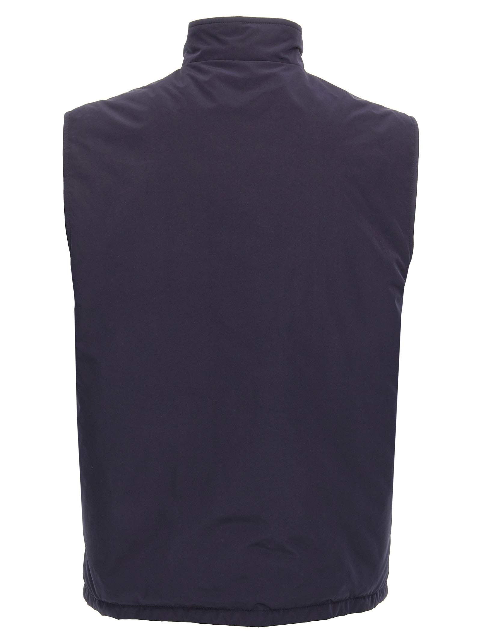 Brunello Cucinelli Water Resistant Nylon Vest In Blue