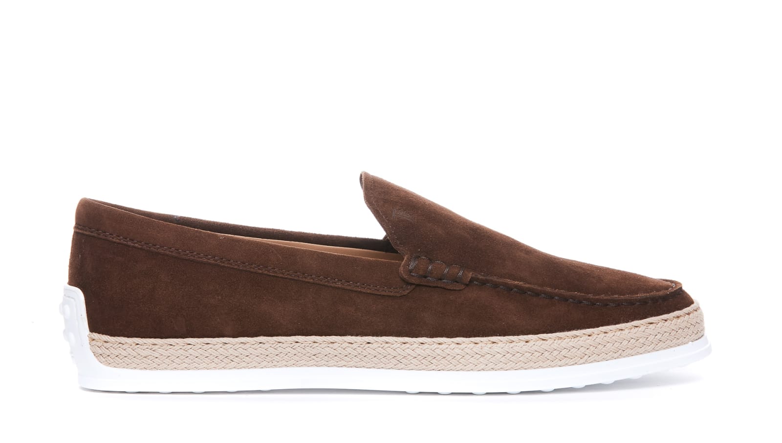 Shop Tod's Nabuk Slip On In Brown