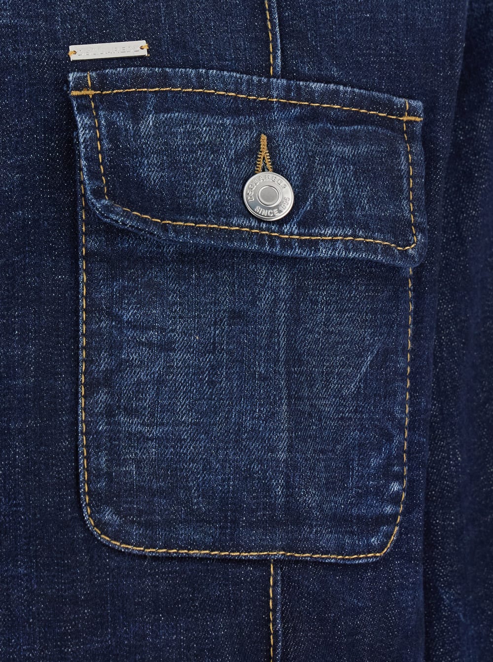 Dsquared2 Classic Blue Denim Jacket With Tailored Fit And Vintage Finish In Blu