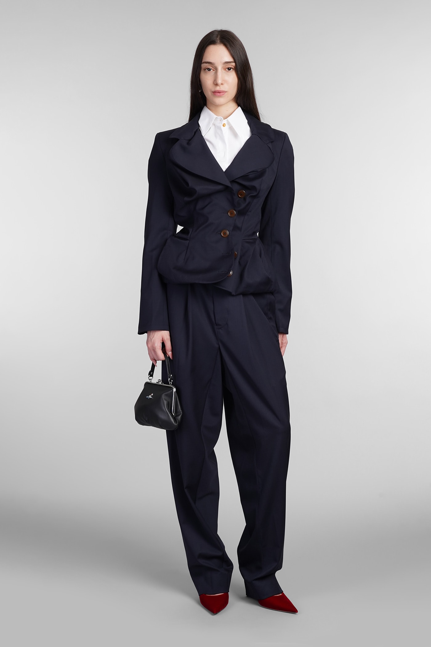 Shop Vivienne Westwood Blazer In Blue Wool