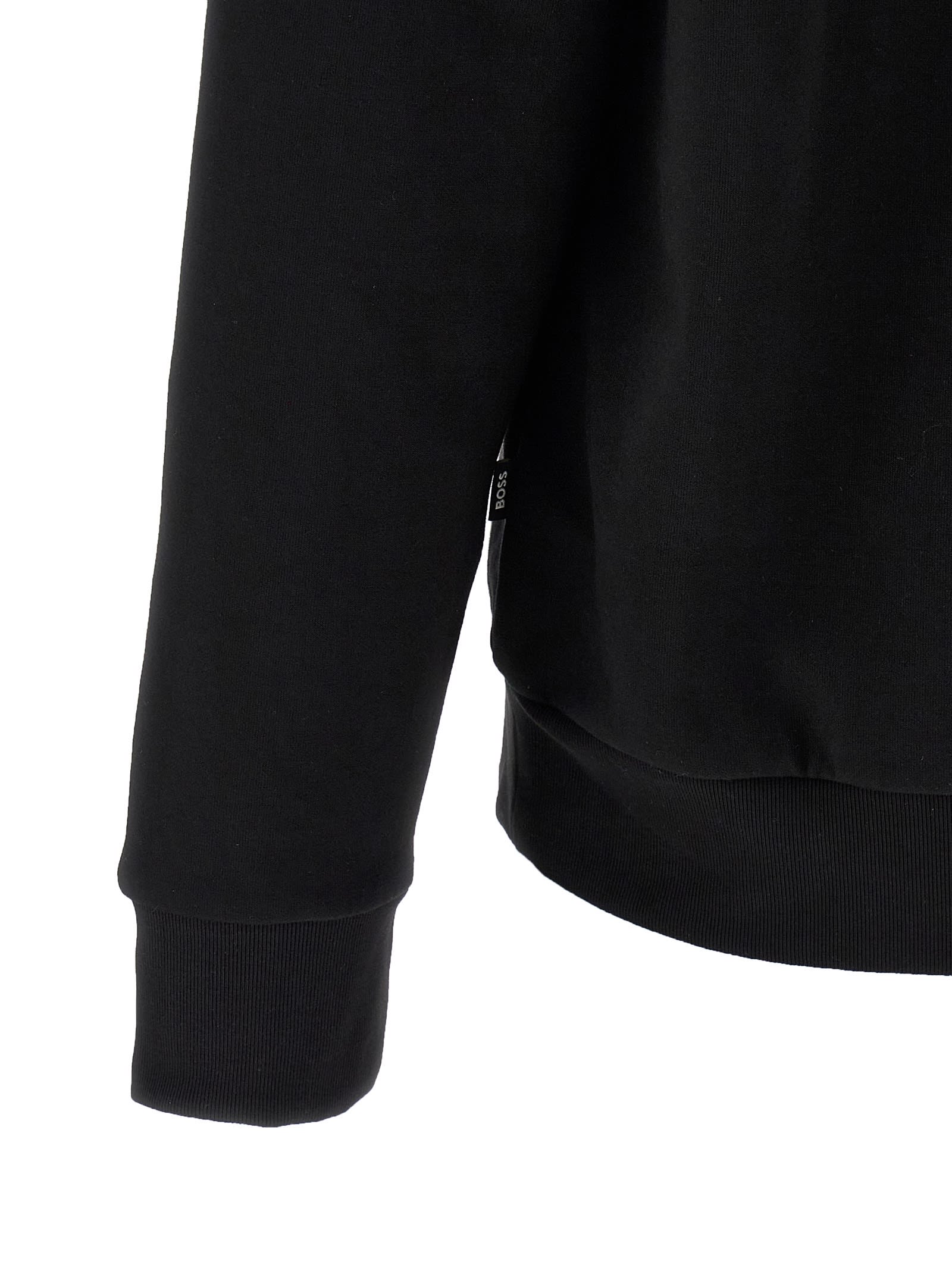 Shop Hugo Boss Logo Sweatshirt In Black