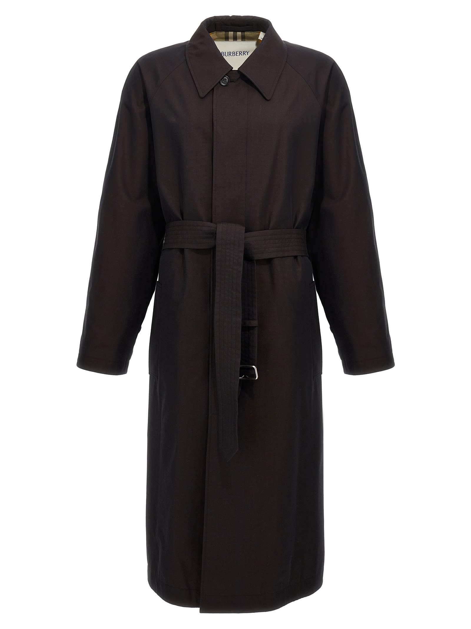 Shop Burberry Car Coat Trench Coat In Black