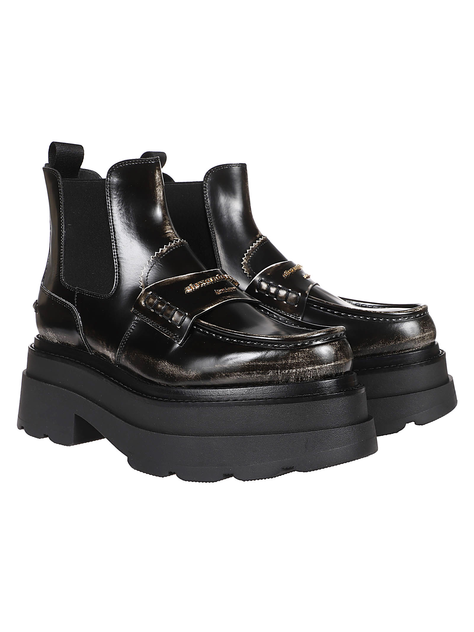 Shop Alexander Wang Carter Ankle Platform Boots In Black