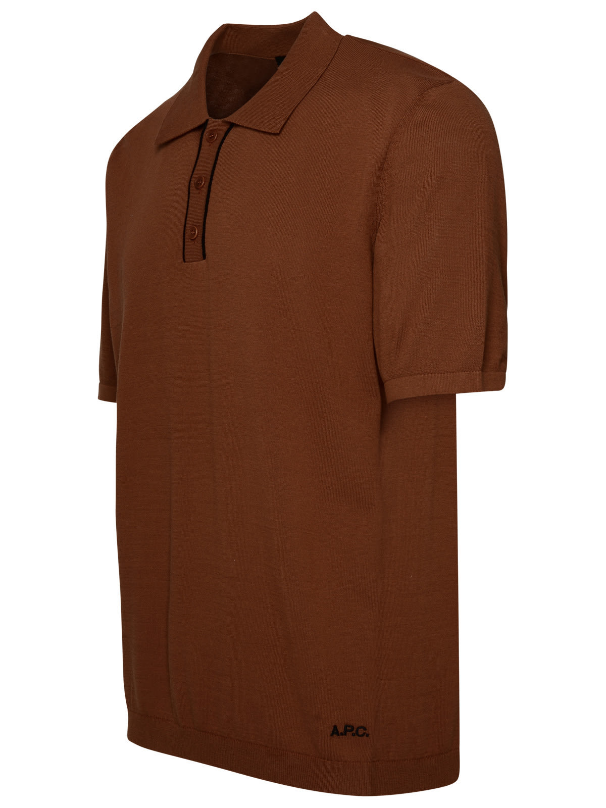 Shop Apc Brown Cotton Jacky Polo Shirt