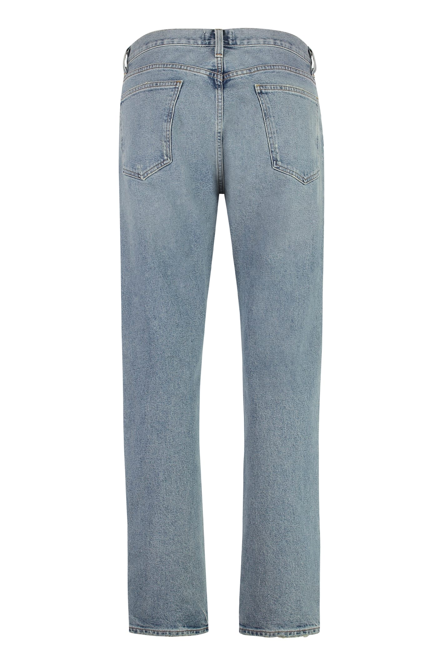 Shop Agolde Curtis Tapered Fit Jeans In Denim