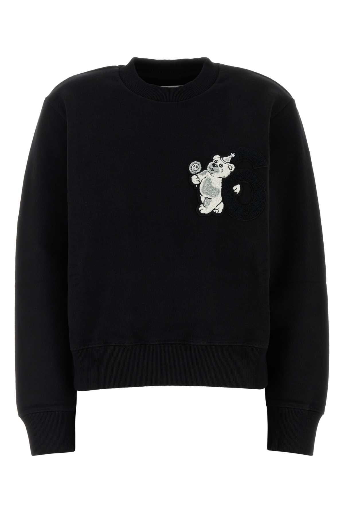 Black Cotton Sweatshirt