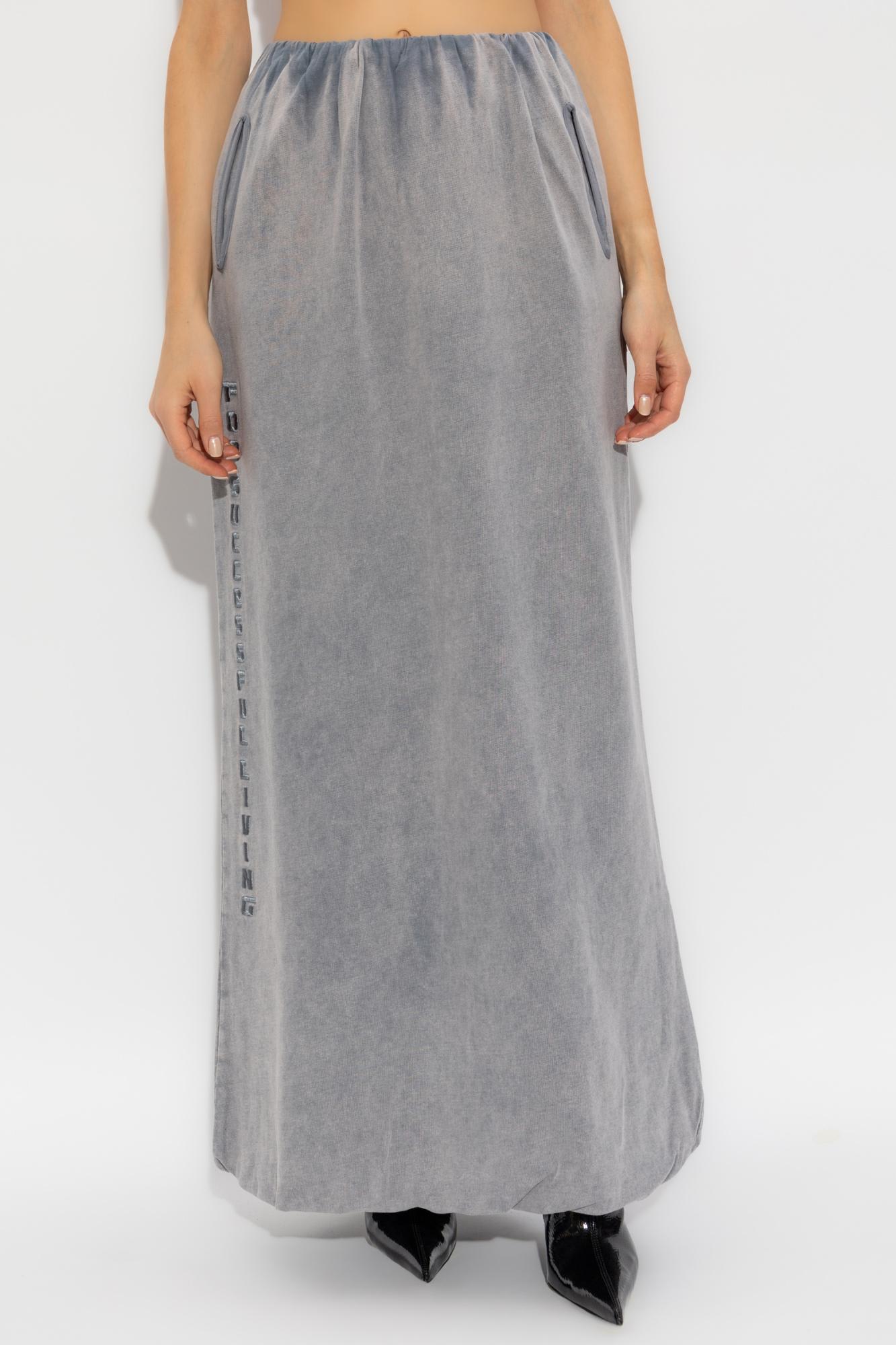 Diesel O-reira Maxi Skirt In Grey