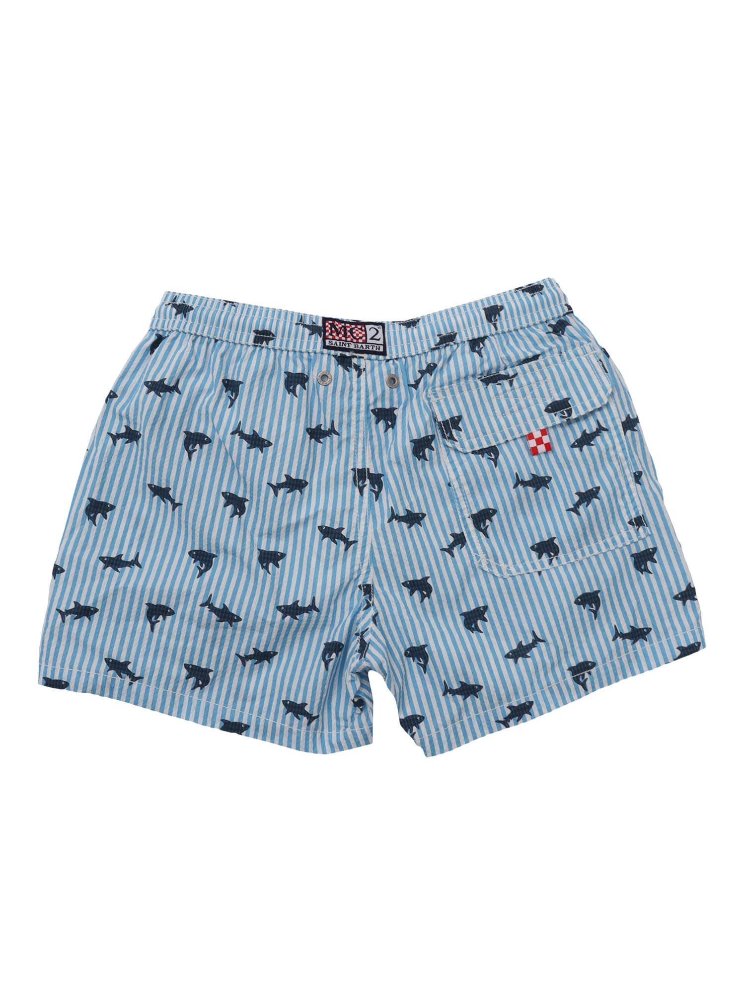 Mc2 Saint Barth Patmos Jr Swim Shorts In Blue