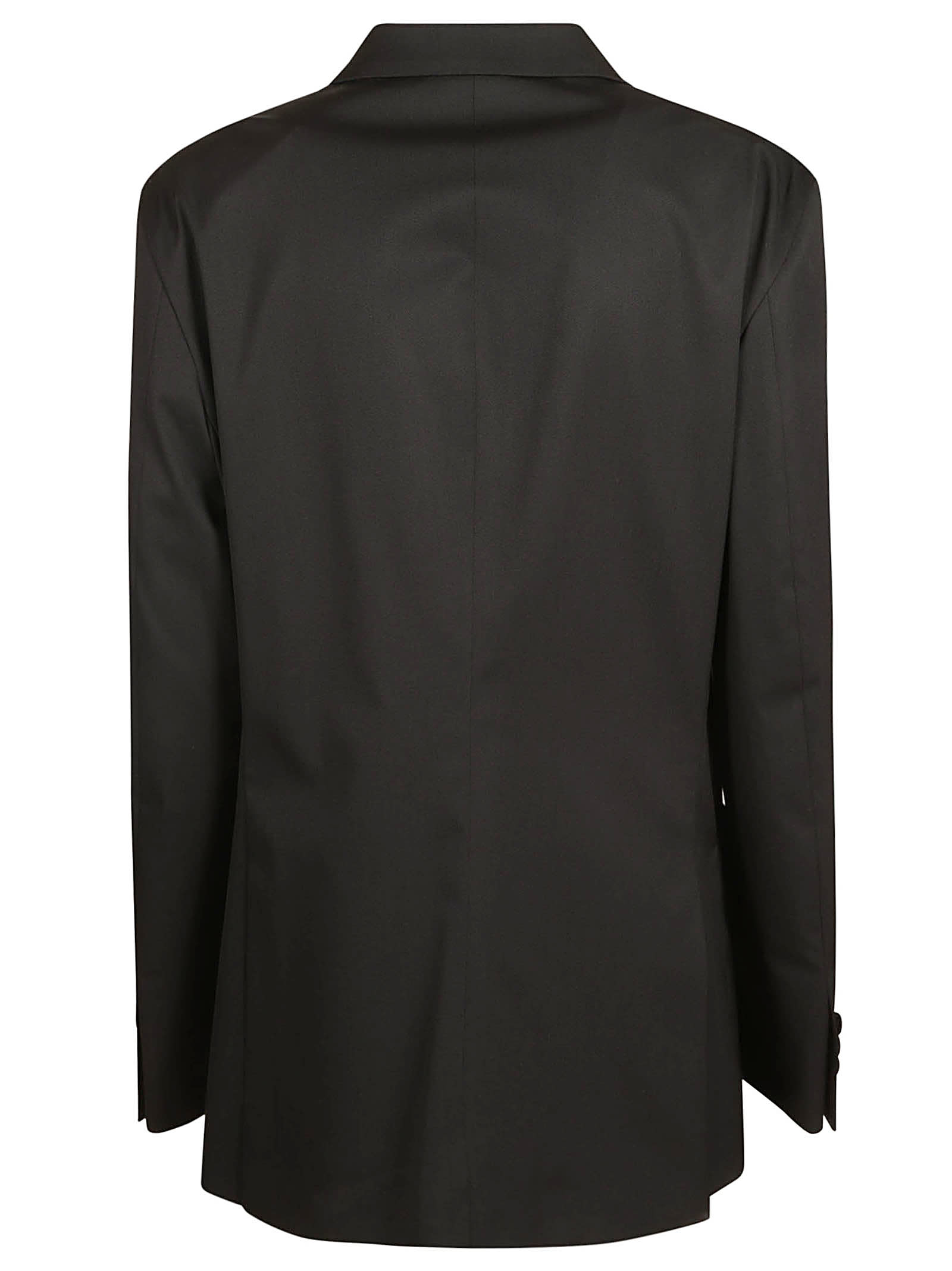 Palm Angels Stretch Twill Blazer In Black Black