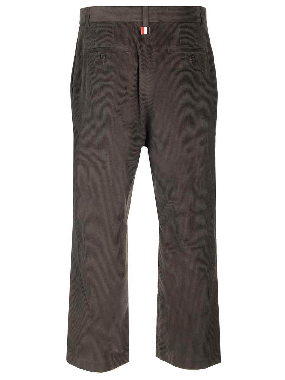 Shop Thom Browne Corduroy Cropped Trousers In Brown