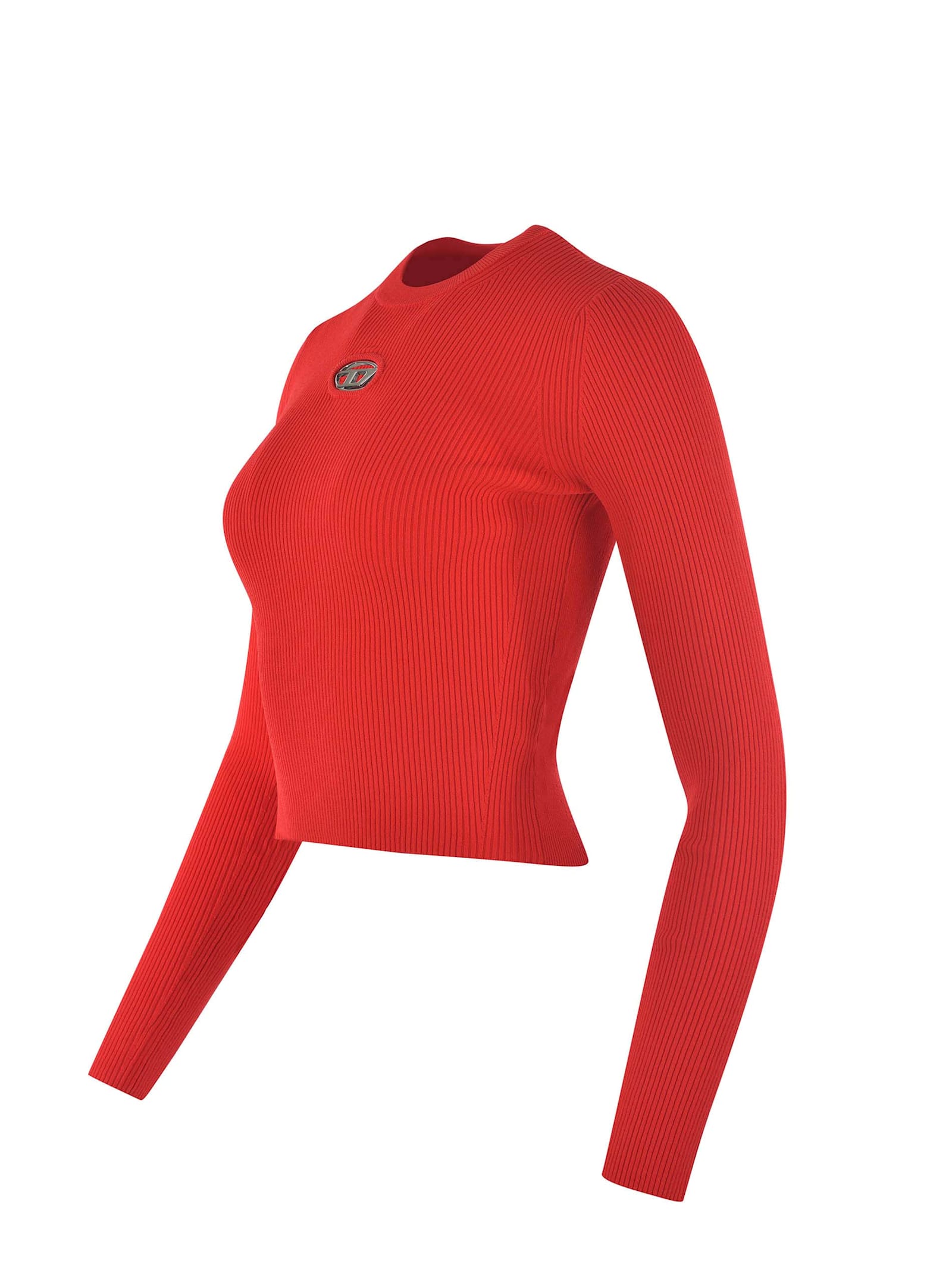 Shop Diesel Sweater  M-valari Made Of Ribbed Knit In Red