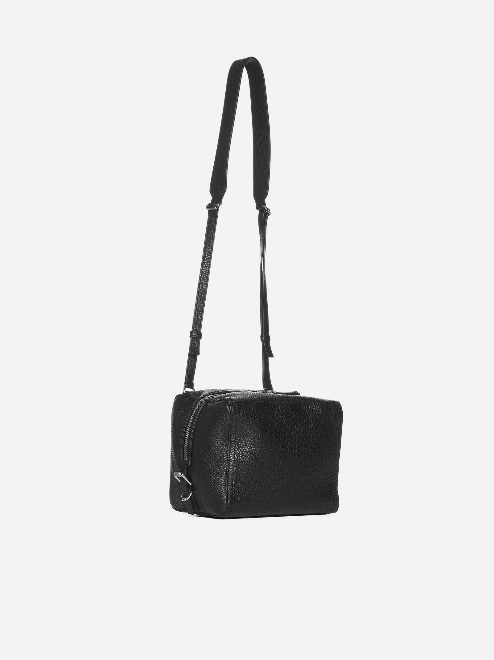 Shop Givenchy Pandora Leather Small Bag In Black