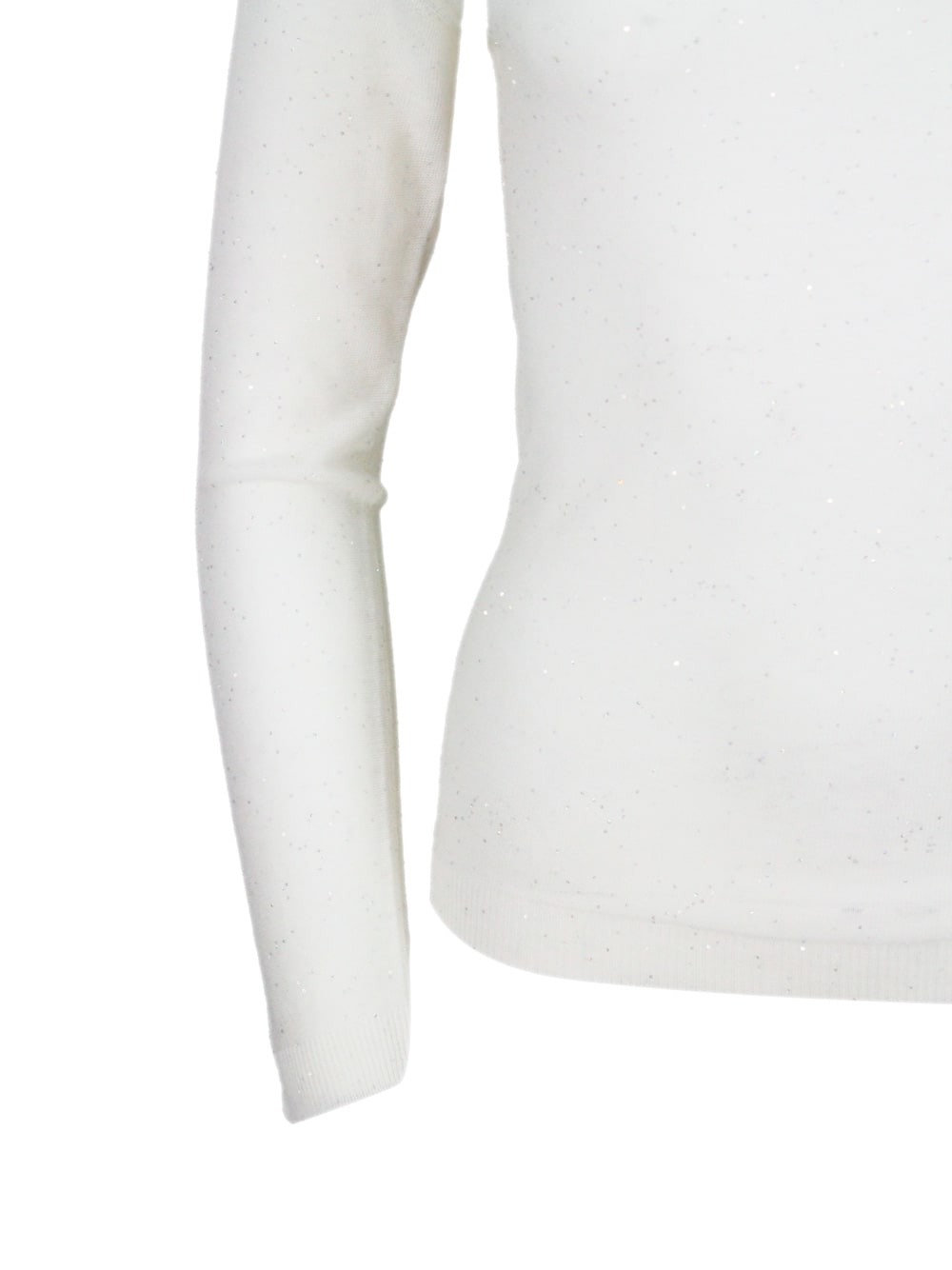 Fabiana Filippi Sequinned-turtleneck Sweater In White