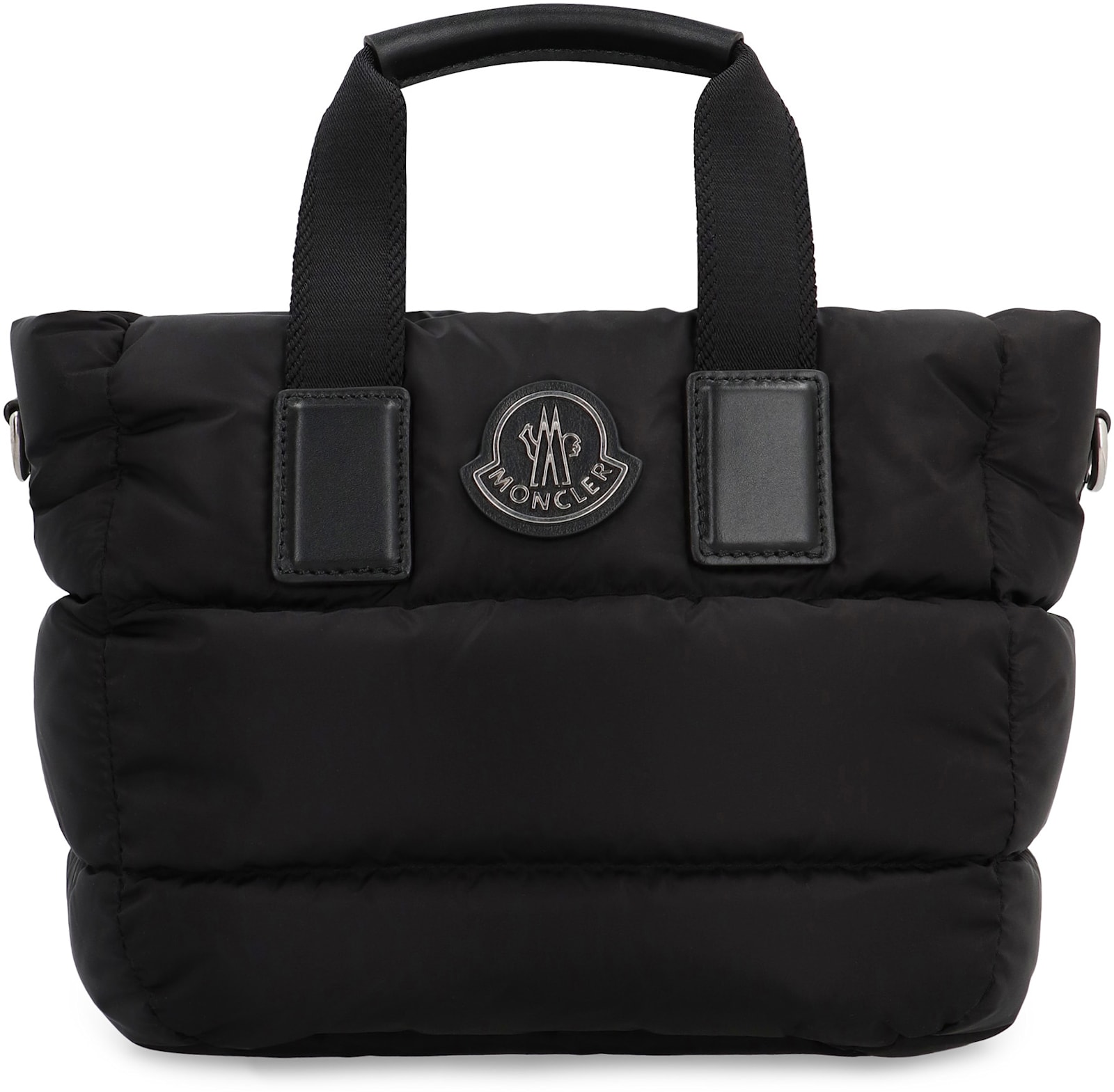 Shop Moncler Mini Caradoc Tote Bag In Black