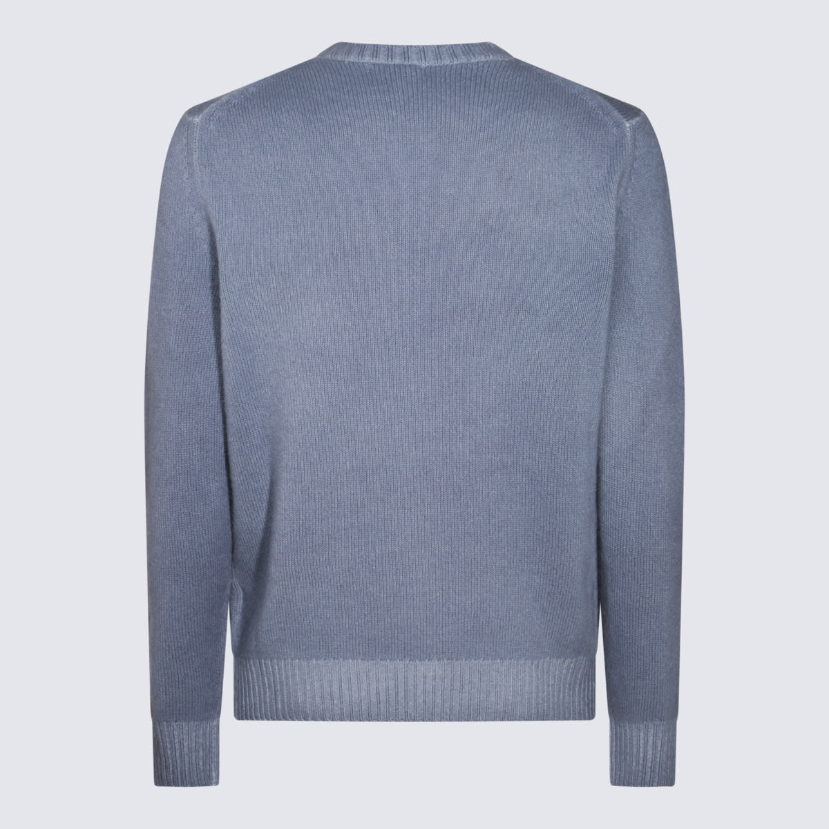 Shop Malo Grey Wool Knitwear In Light Blue