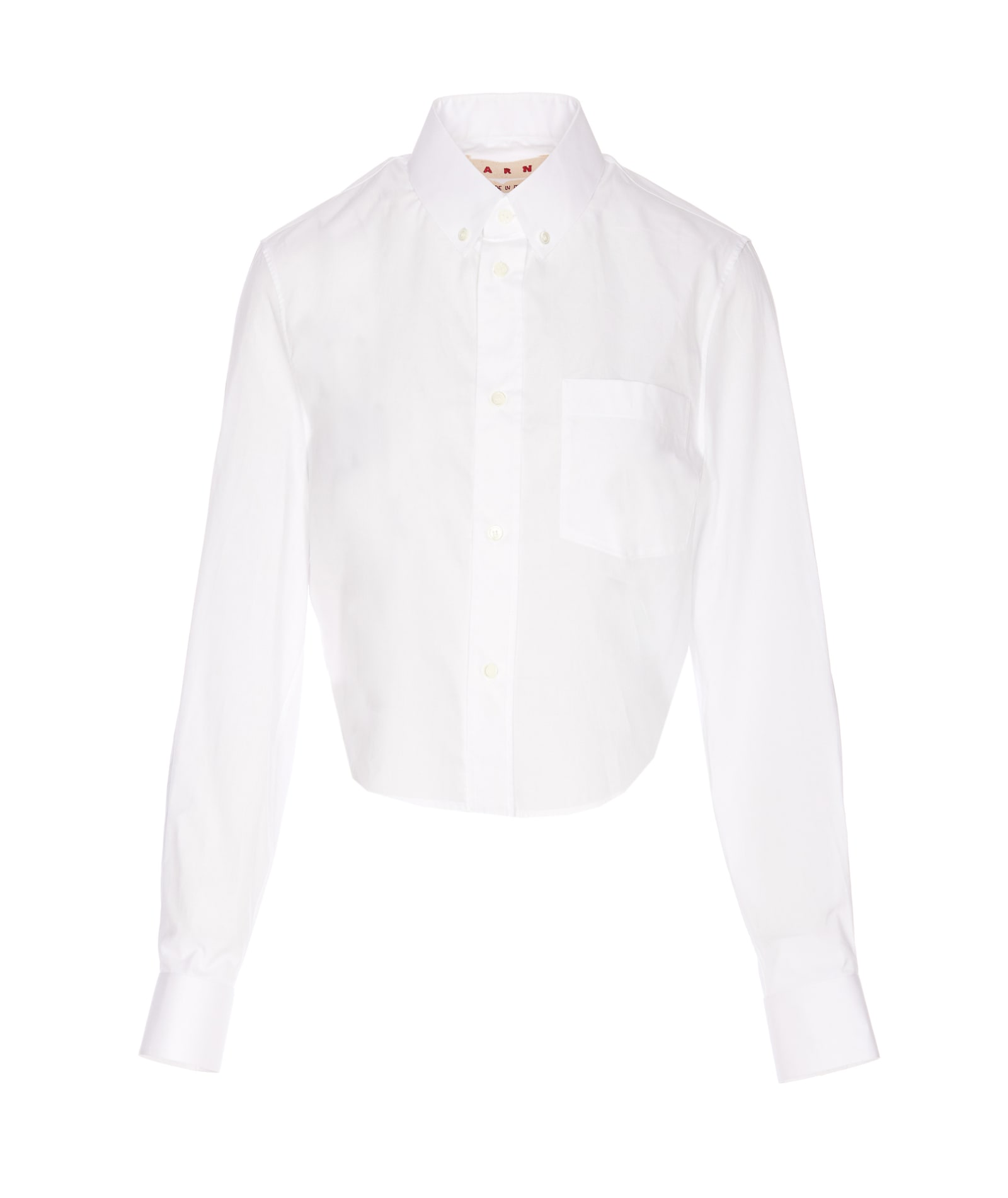 Shop Marni Logo Shirt In White