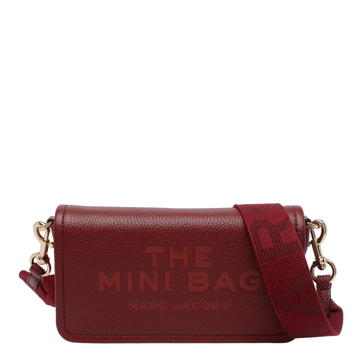 Marc Jacobs Mini Leather Shoulder Bag With Adjustable Strap In Red
