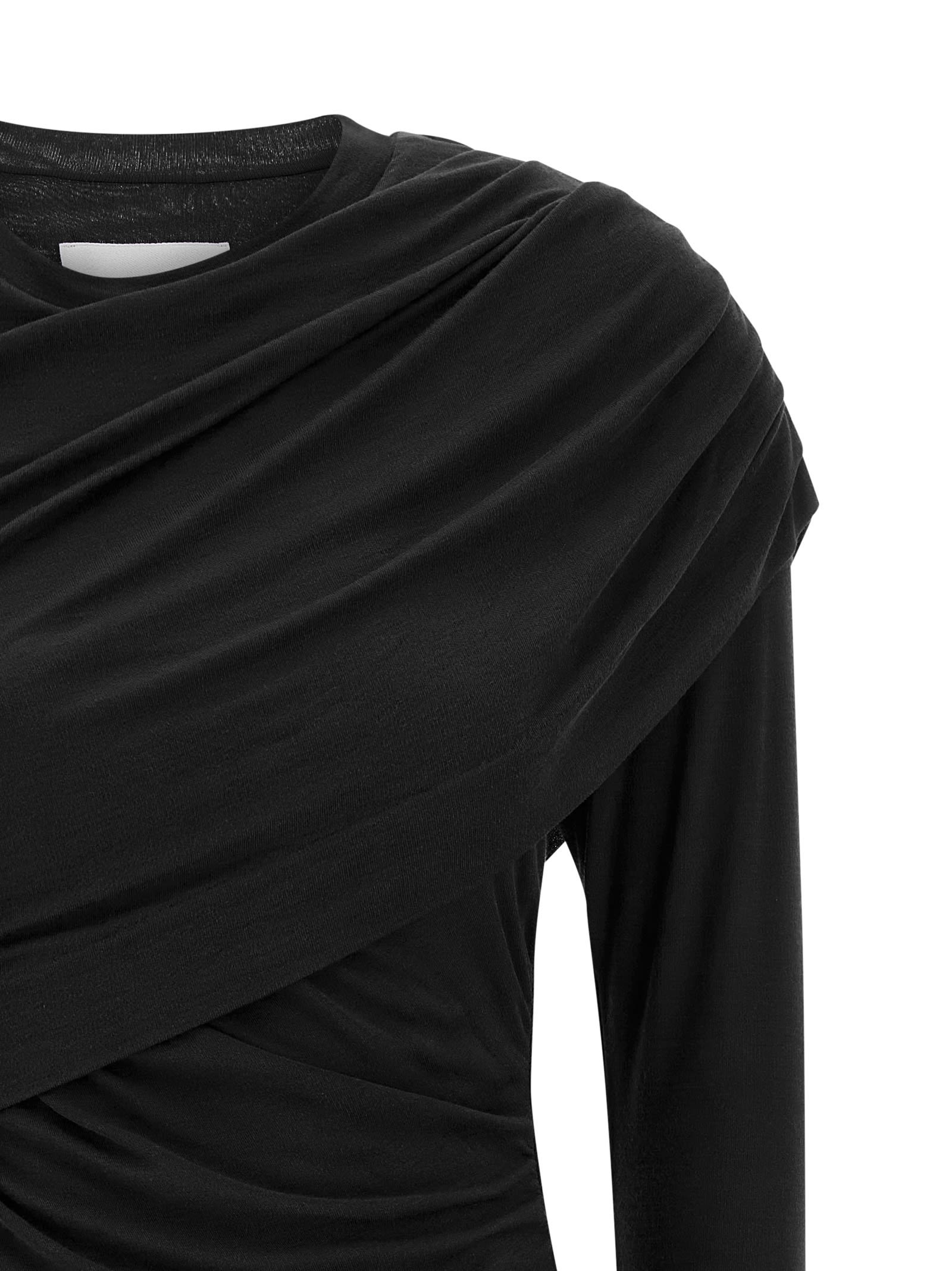 Isabel Marant Étoile Isabel Marant Etoile Denise Short Draped Jersey Dress In Black