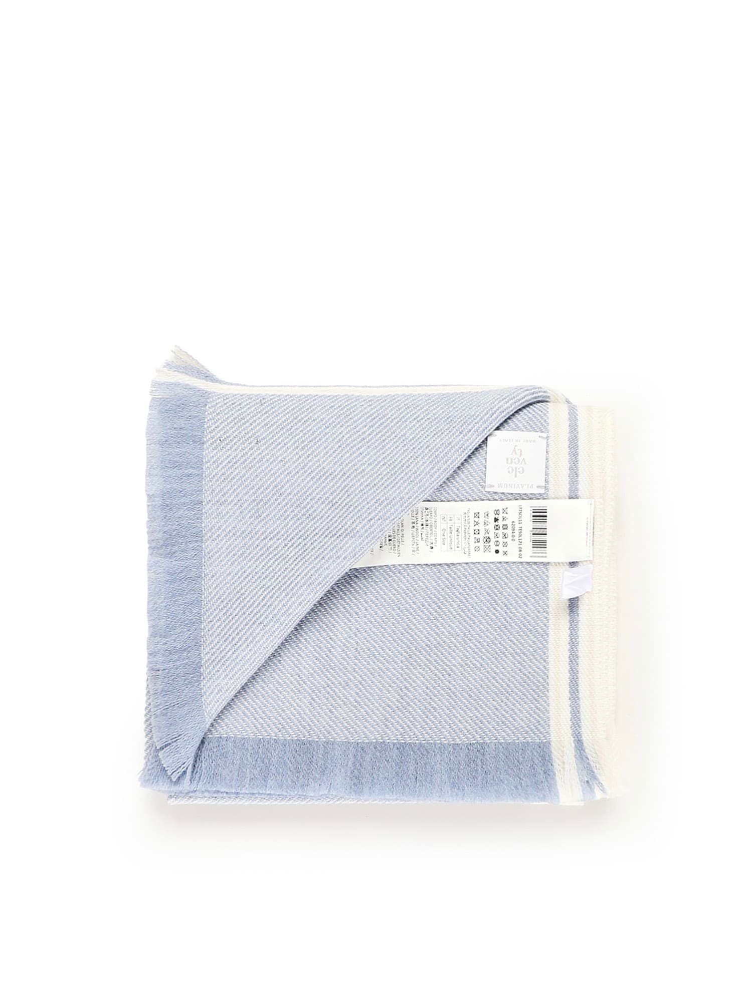 Eleventy Wool Scarf With Logo In Blue