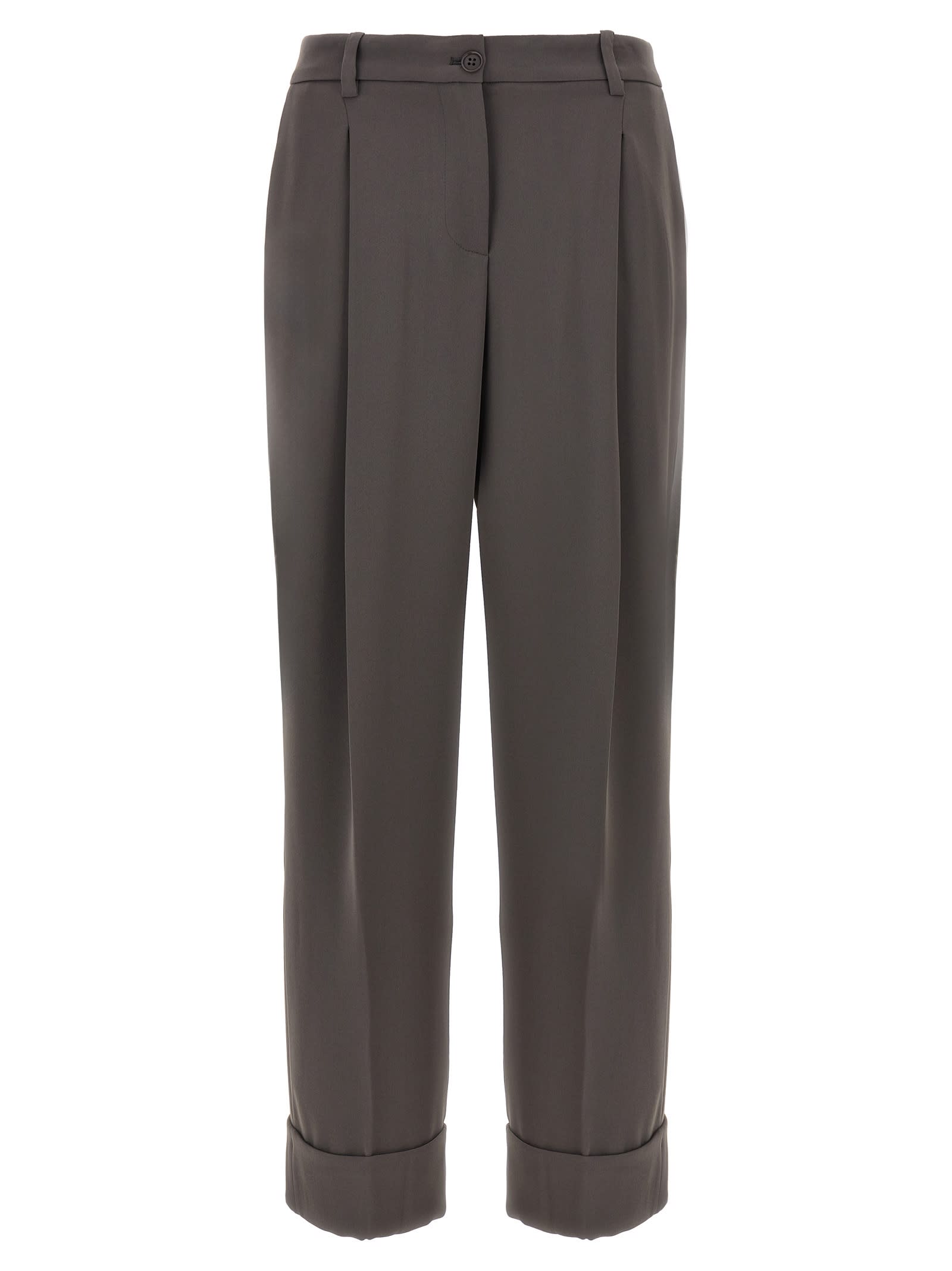 Shop P.a.r.o.s.h Poker24 Trousers In Gray