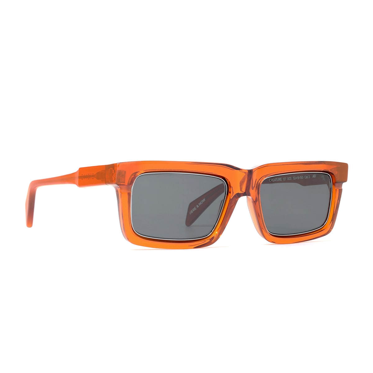 Shop Siens Creature 127 003 Orange Transparent Sunglasses In Arancione