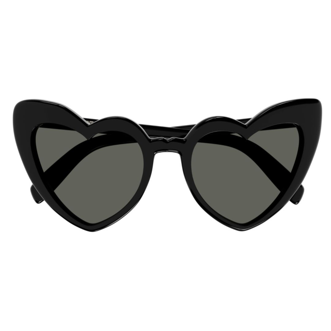 Saint Laurent Black Black Grey Acetate Sunglasses In Black
