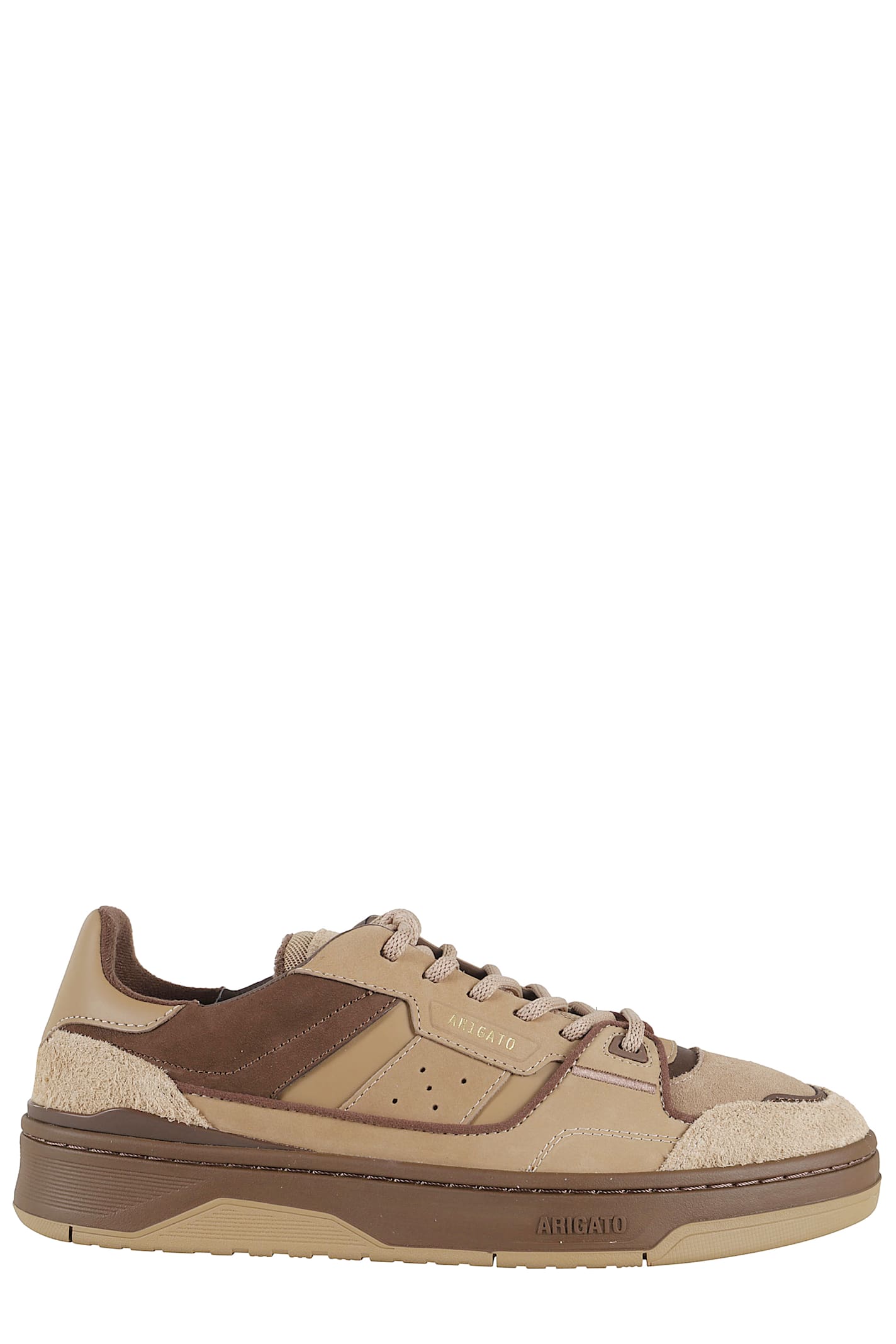 Axel Arigato Leather Suede Panel Sneakers In Brown