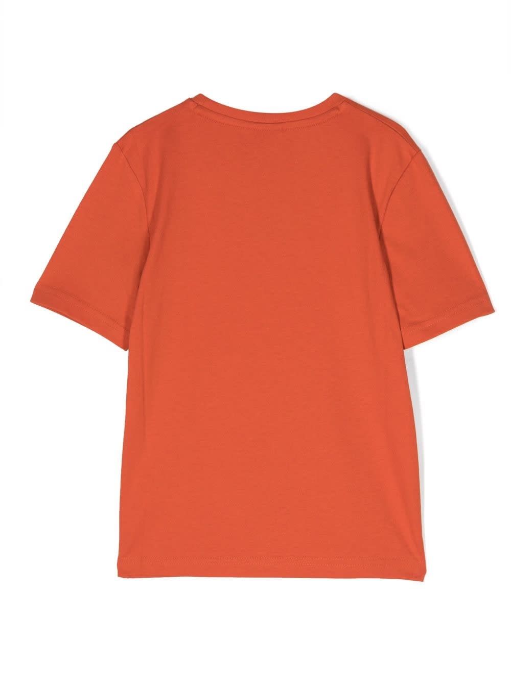 Shop Hugo Boss Printed T-shirt In Arancione