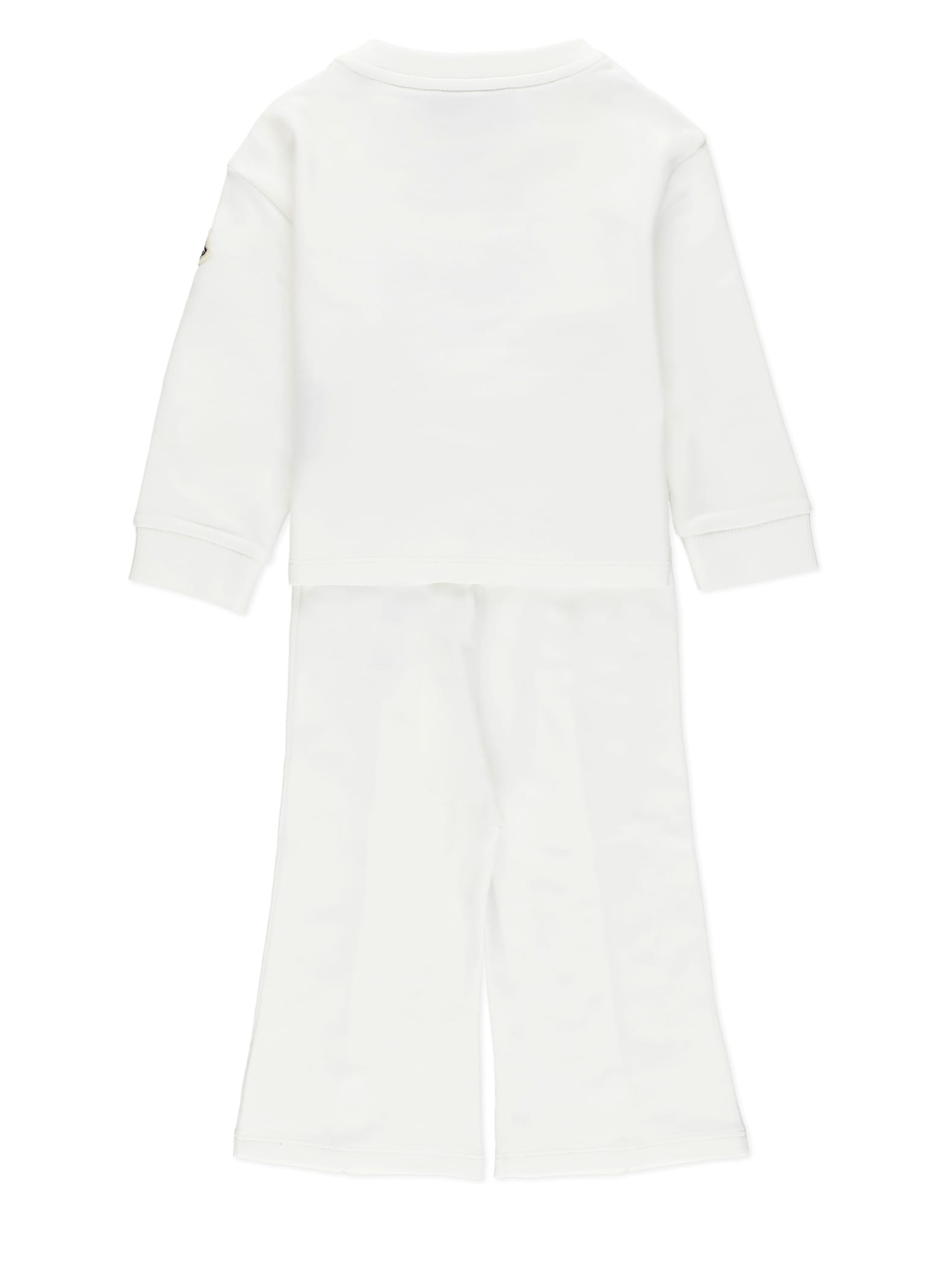 Moncler Two Pieces Jumpsuit With Logo In White