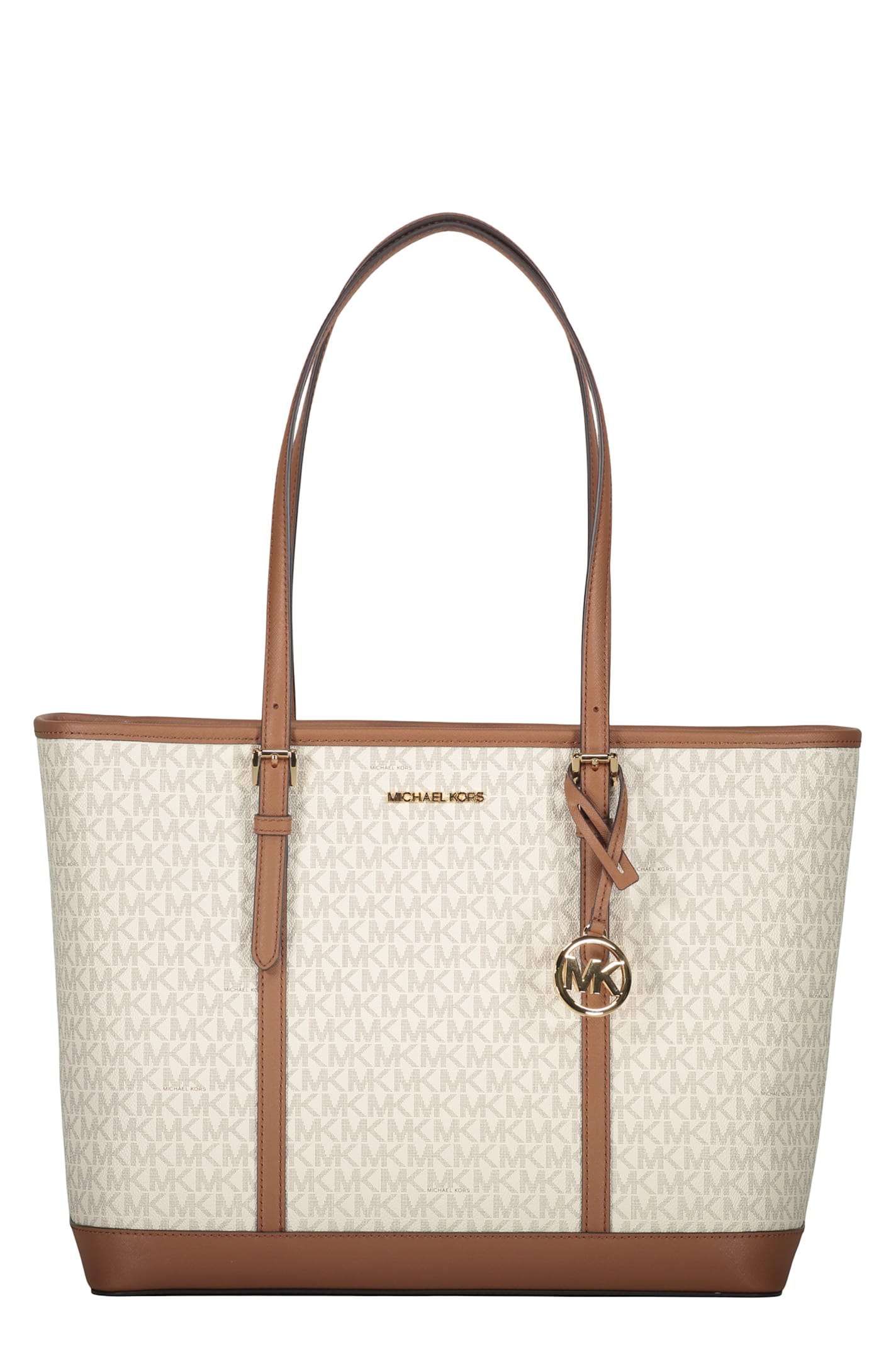 Michael Kors Logo Detail Tote Bag In White