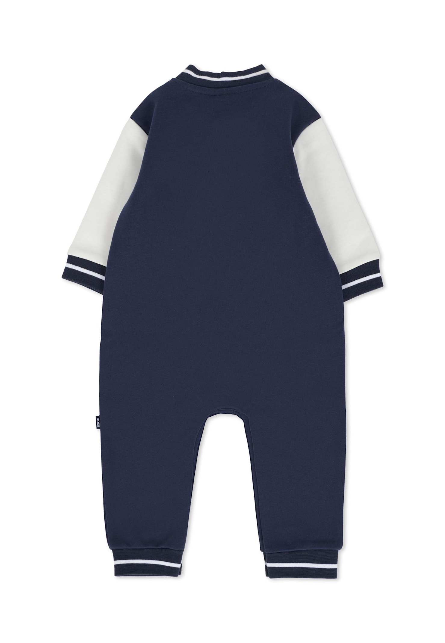 Hugo Boss Blue Babygrow For Baby Boy With Logo In Blue