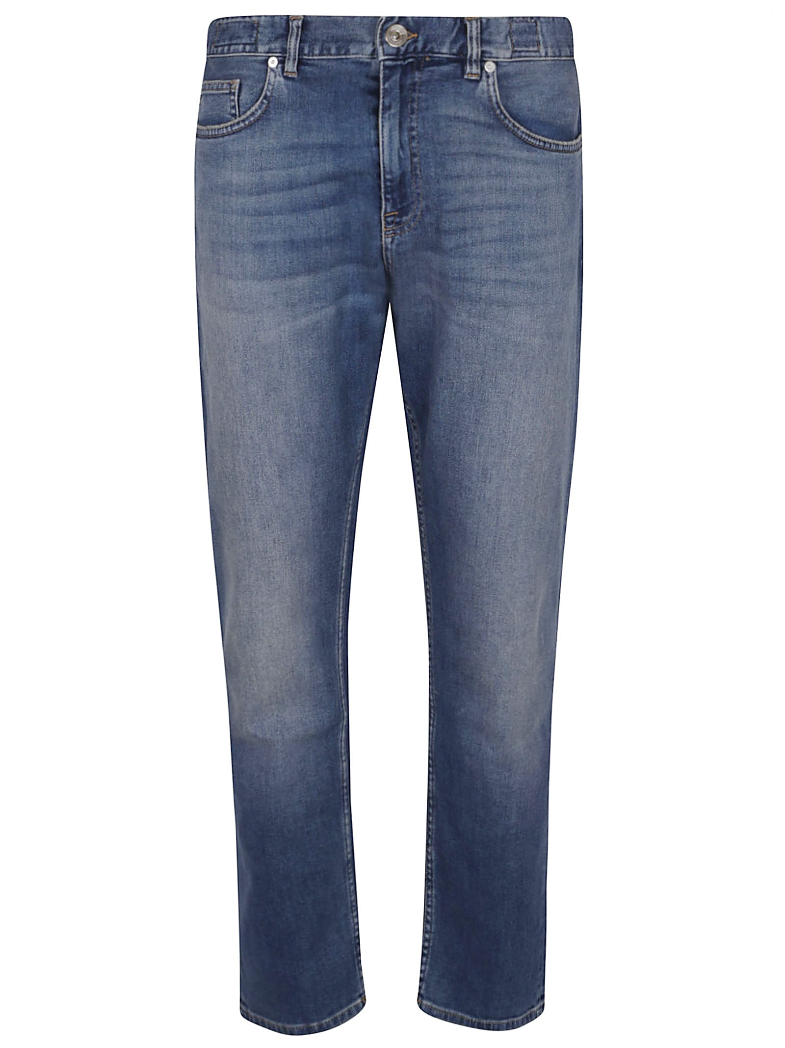 Eleventy Tailored Light Blue Denim Jeans With Classic Five-pocket Design In Blue