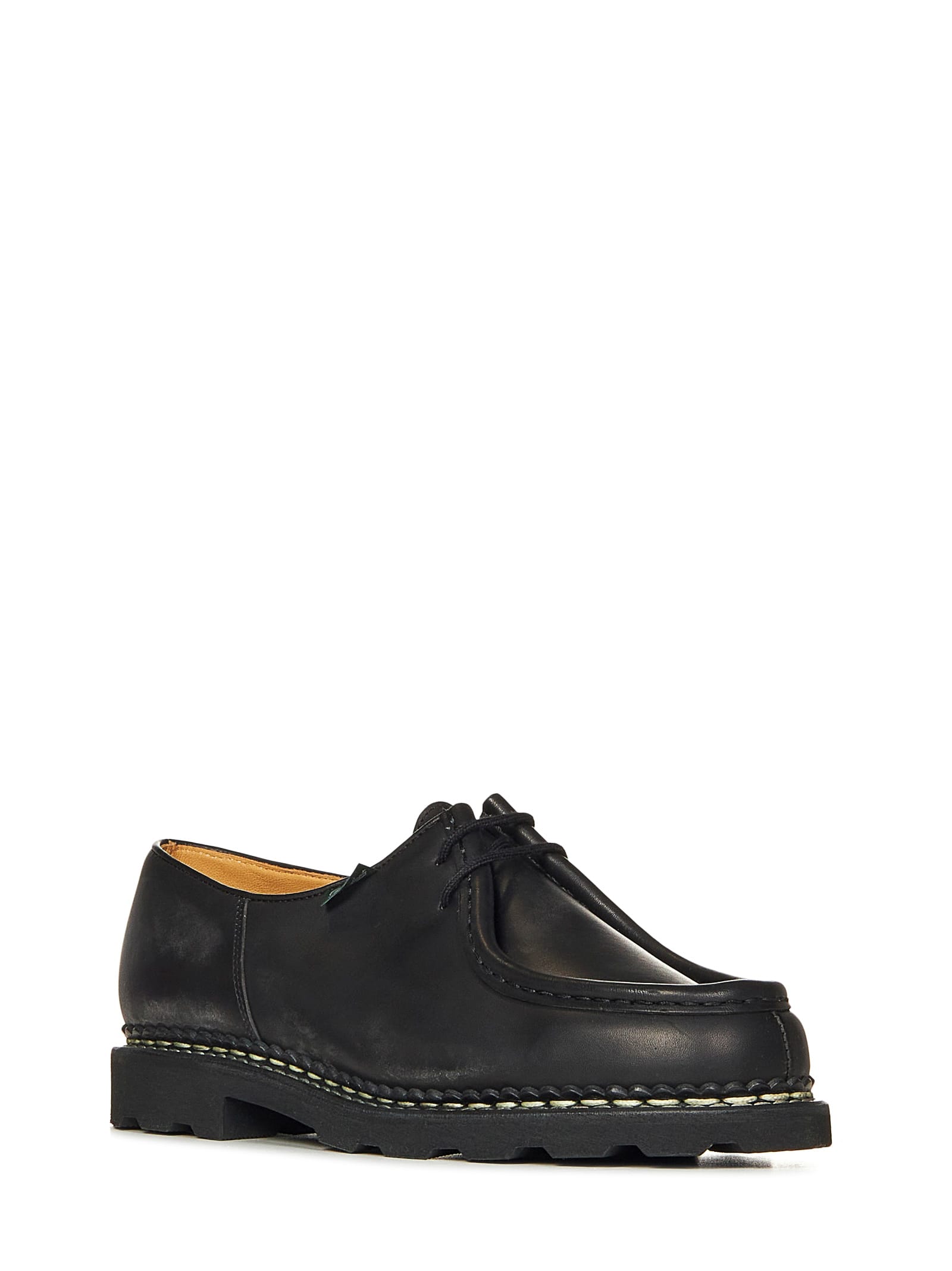 Shop Paraboot Michael Laced Up In Black