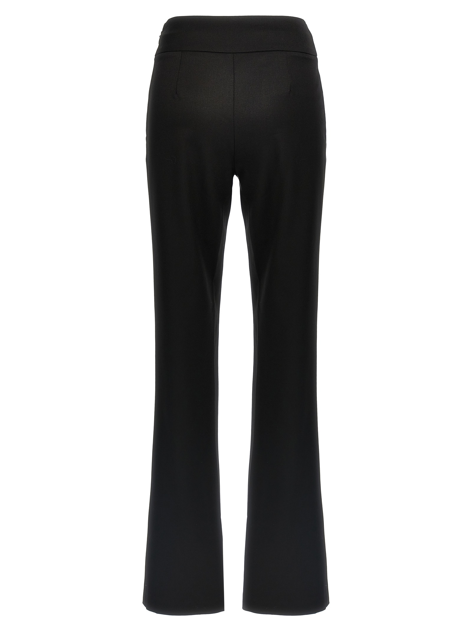 Diesel Women P-erseus Wool Blend Trousers In Black