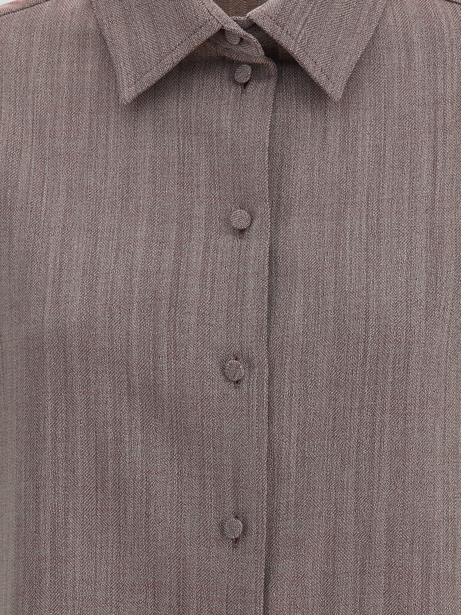 Golden Goose Garnet Shirt In Chevron Wool Blend Women In Brown