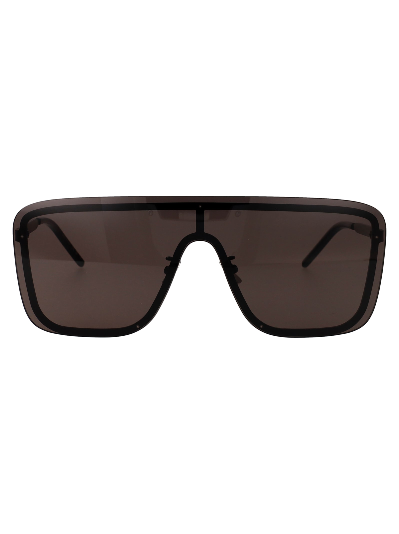 Saint Laurent Sl 364 Mask Sunglasses In Brown