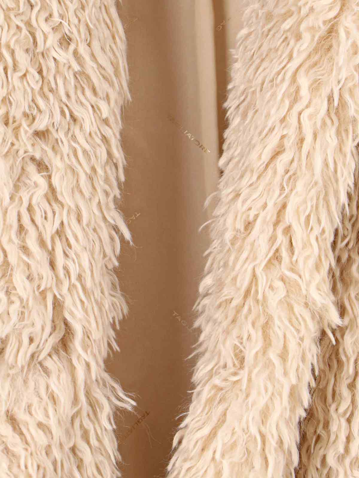 Tagliatore Faux Fur Texture Jacket In Neutral