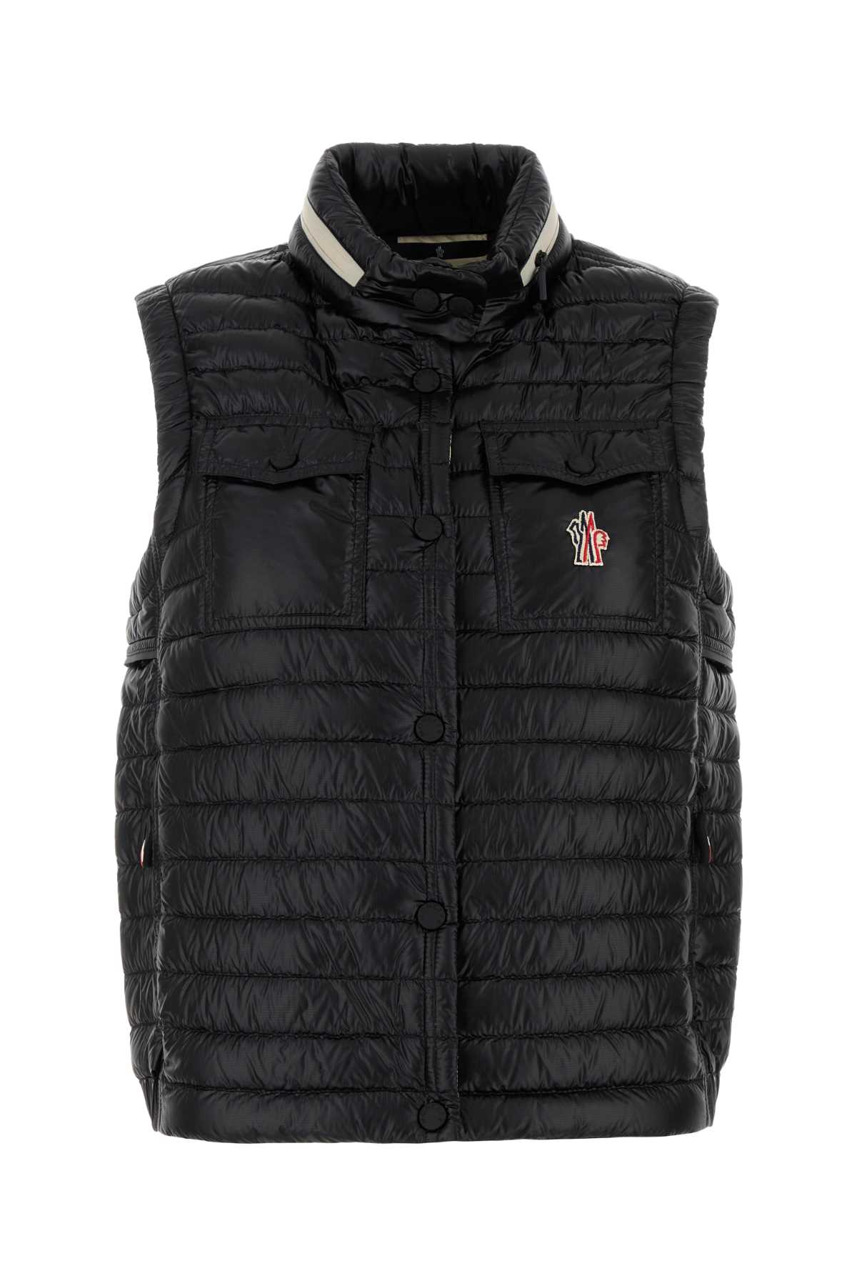 Black Nylon Gumiane Down Jacket