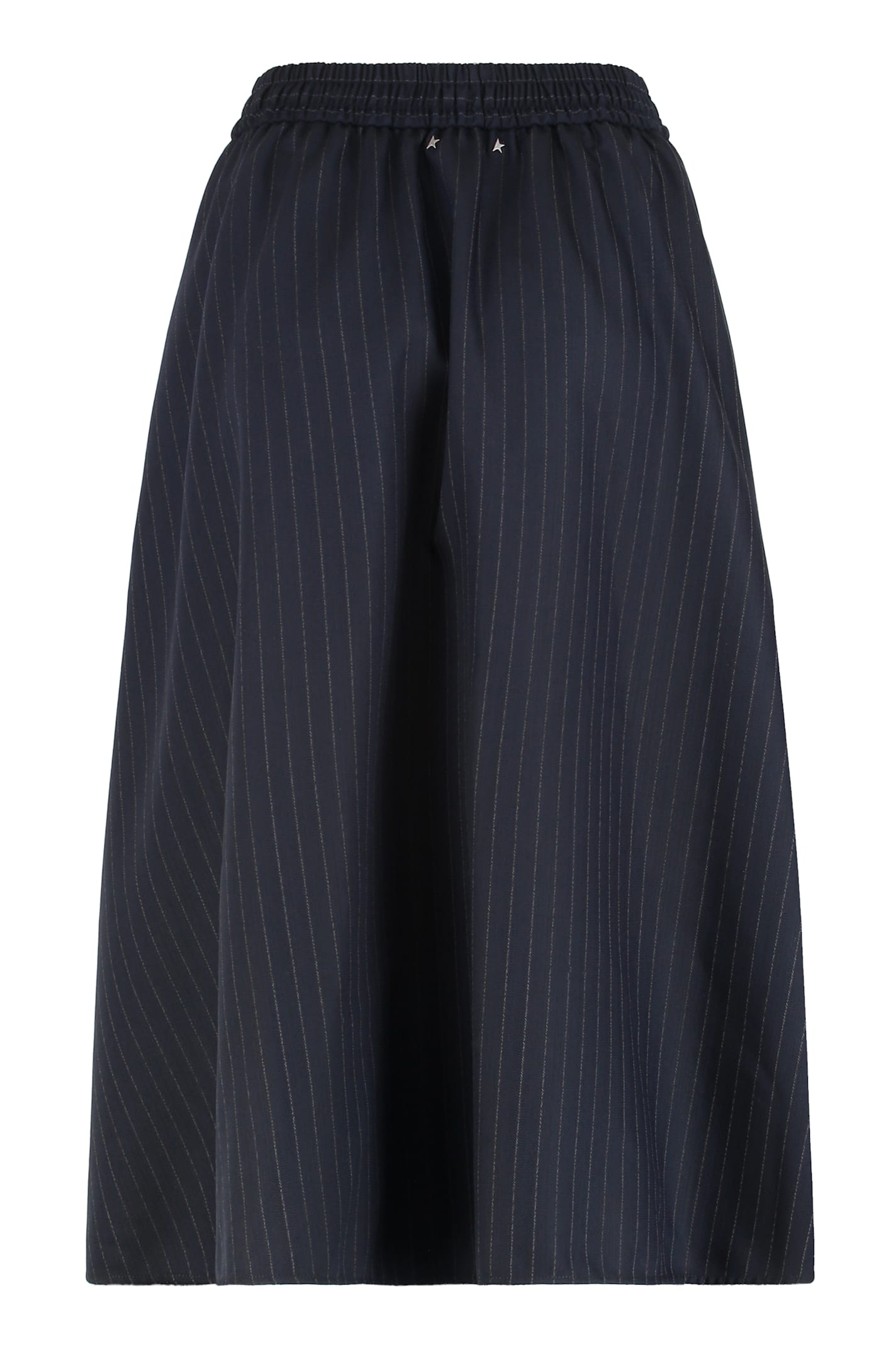 Golden Goose Gonna Midi In Lana In English Is: Midi Dress In Wool. In Blue