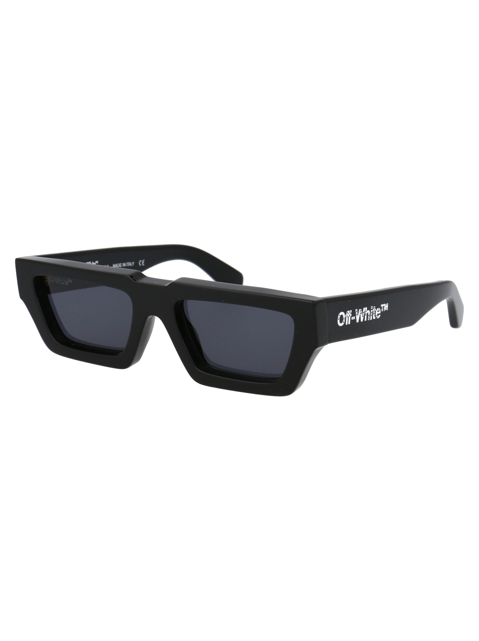 Shop Off-white Manchester Sunglasses In 1007 Black Dark Grey