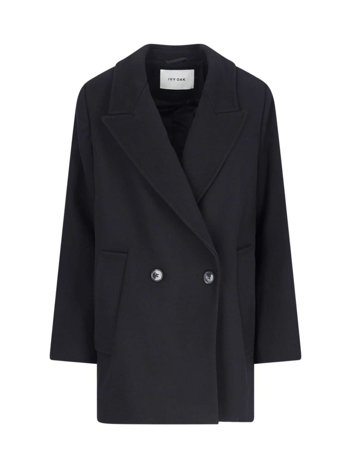 Shop Ivy & Oak Jenna Double-breasted Jacket In Black