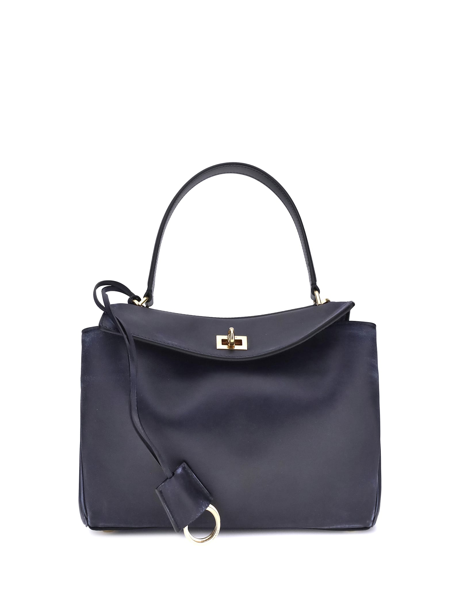 Balenciaga Rodeo Small Shoulder Bag In Used-effect Leather