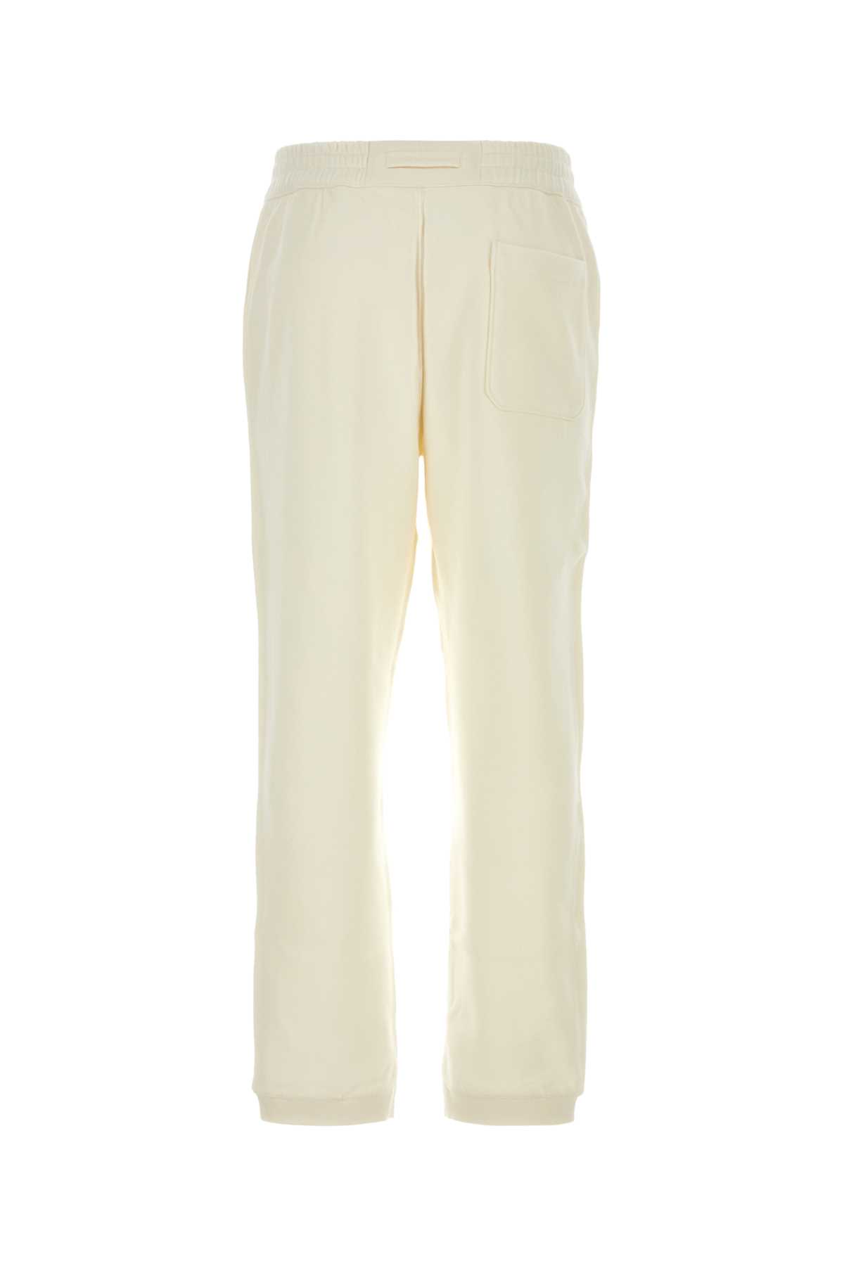 Zegna Ivory Cotton Blend Joggers In N01