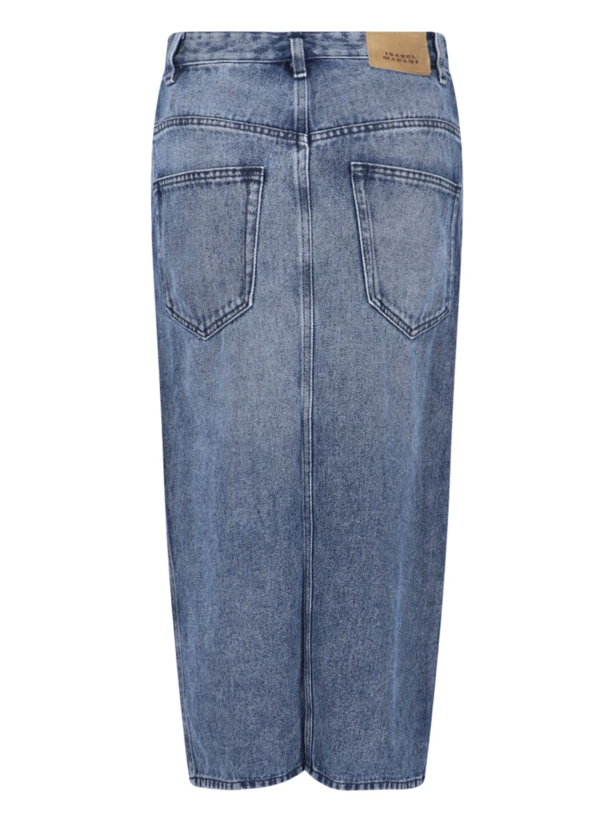 Shop Isabel Marant Tilauria Midi Skirt In Light Blue