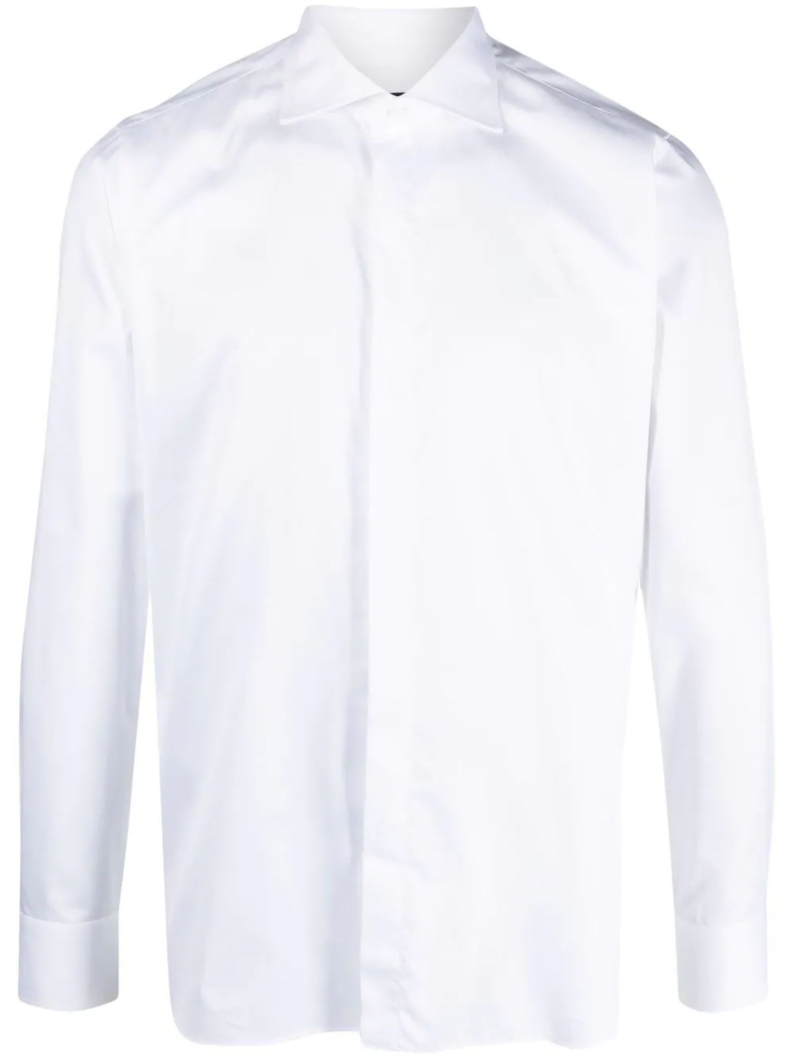 Shop Tagliatore White Cotton Shirts